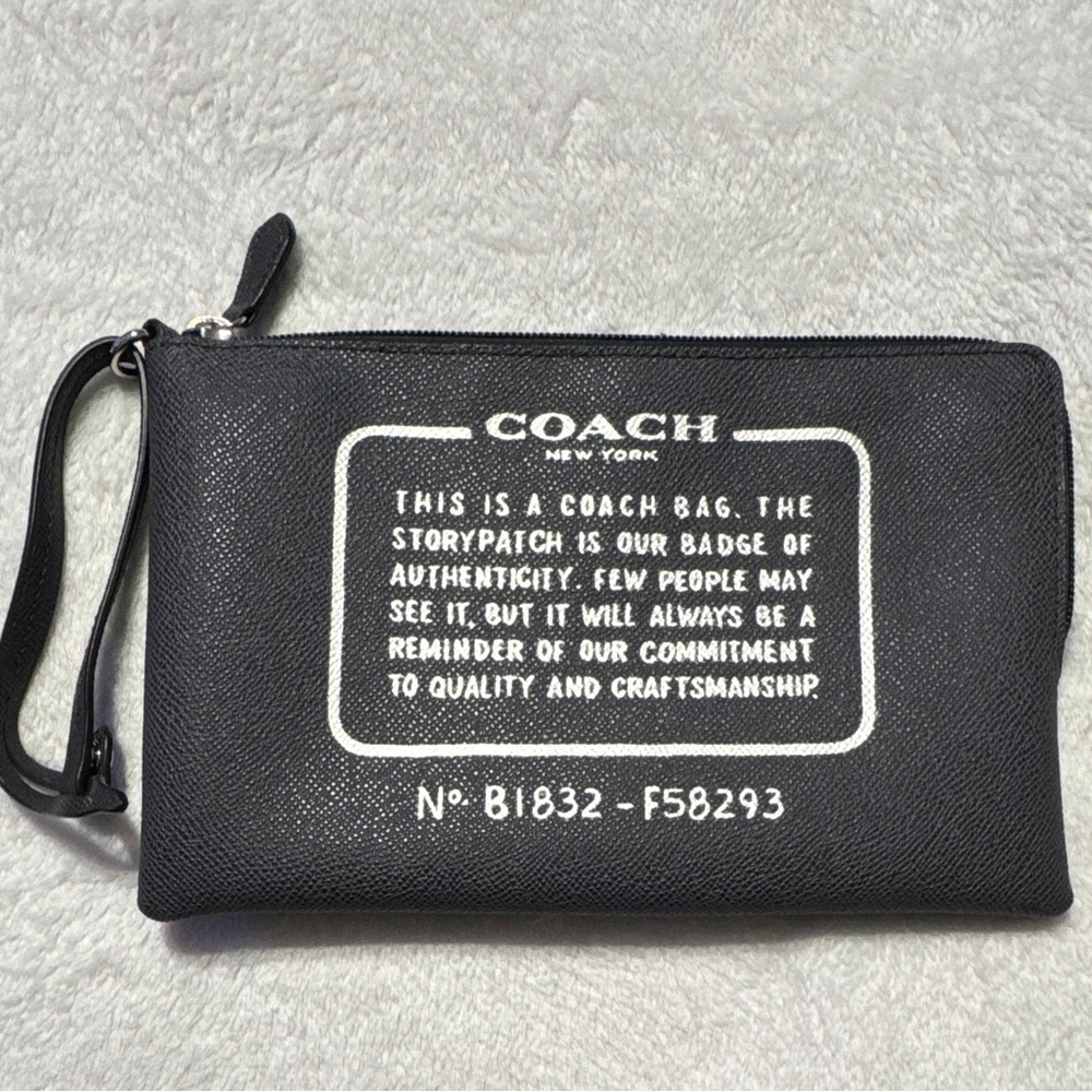 Coach Story Patch Leather Pouch